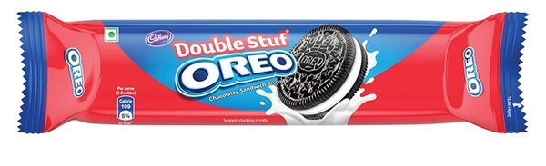 Oreo Cadbury Oreo Double Stuf Cr�me Vanilla Chocolatey Sandwich Biscuit, 120g