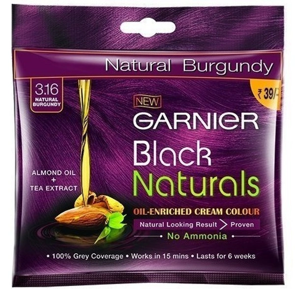 Garnier Black Naturals Shade Natural Burgundy 3.16, 20 ml - 20 ml