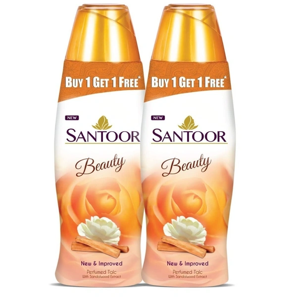 Santoor Beauty Perfumed Talc 2 Set, 200g - 200g