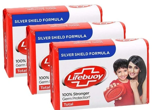 Lifebuoy Total 10 Soap Bar (Pack of 3), 1 pcs - 1pcs