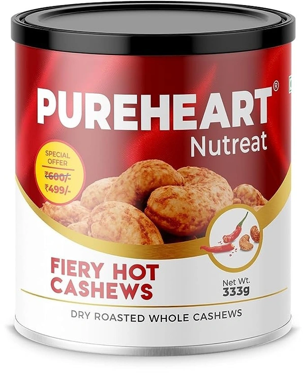 Pure Heart Pureheart Nutreat Fiery Hot Cashews, 340g - 340g