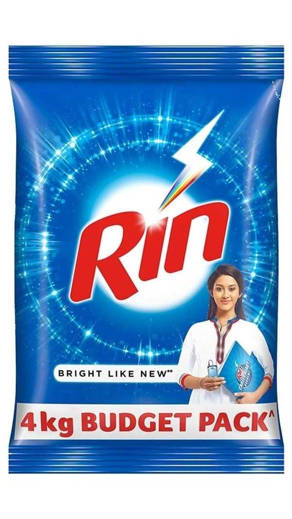 Rin Detergent Powder, 4 kg - 4 kg