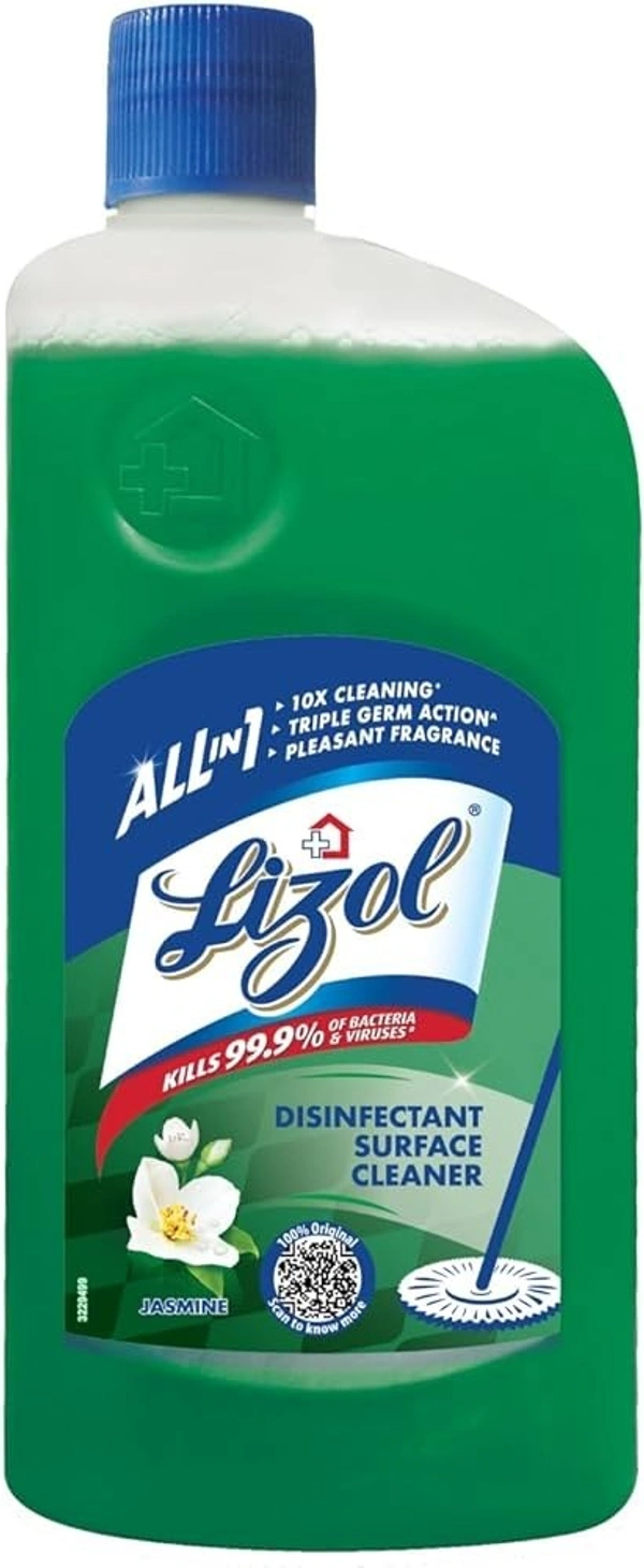 Lizol Jasmine Disinfectant Surface& Floor Cleaner Liquid Bottle, 500 ml - 500 ml