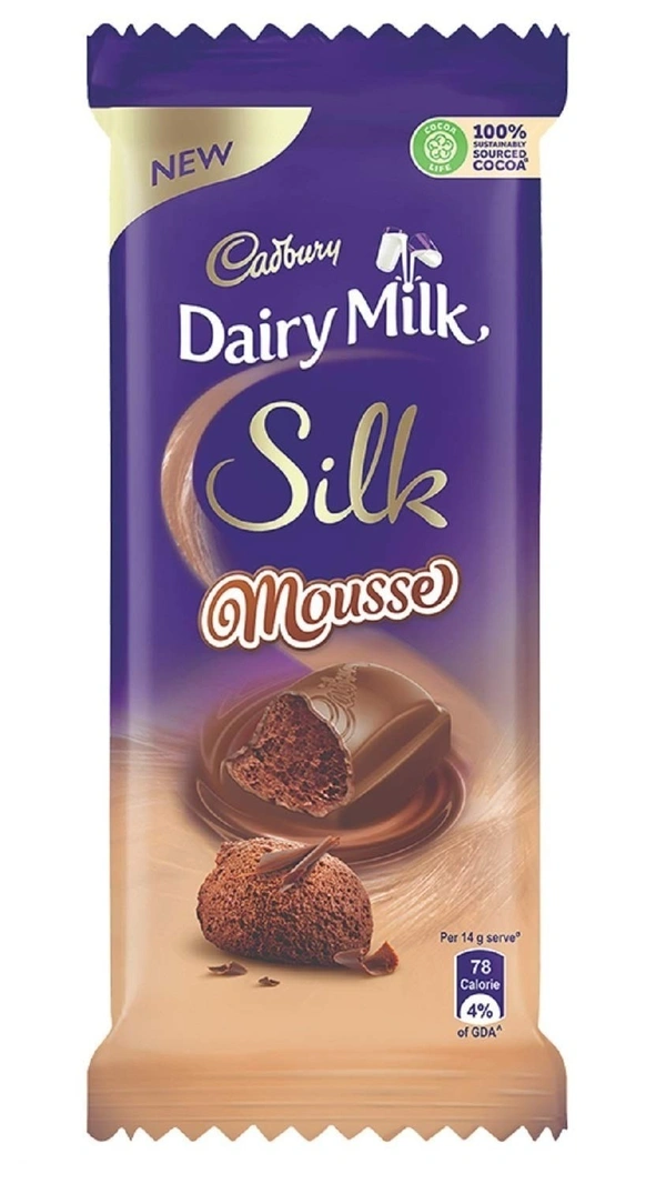 Dairy Milk Cadbury Dairy Milk Silk Chocolate Bar Mousse, 50g
