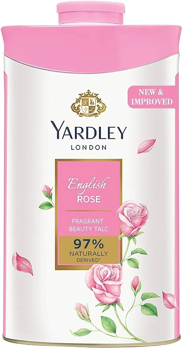 Yardley London English Rose Talc Compact Perfume Free, 250g - 250g