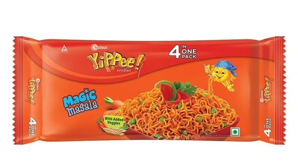 Yippee Sunfeast Yippee Noodles Magic Masala Six in One Pack Pouch, 405g - 405g