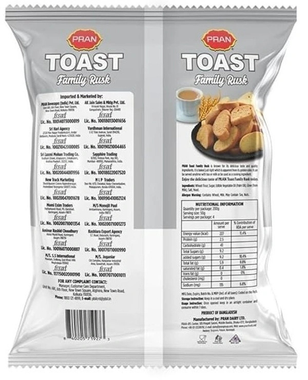 Pran Delight Toast Rusk, 200g