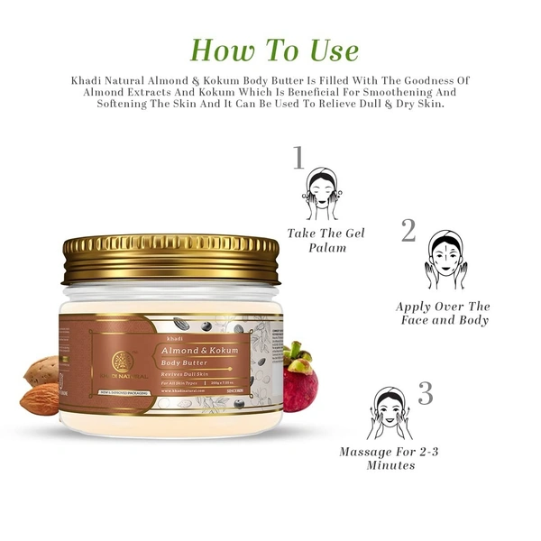 Khadi Herbal Almond And Kokum Body Butter, 200g - 200g