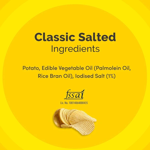 Lay's Potato Chips Simple Classic Salted Packet, 115g - 90g