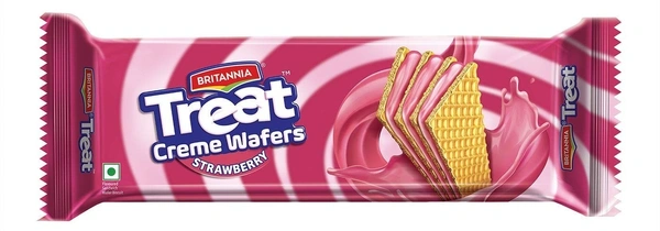 Britannia Treat creme Wafers Strawberry Pack, 75g - 75g
