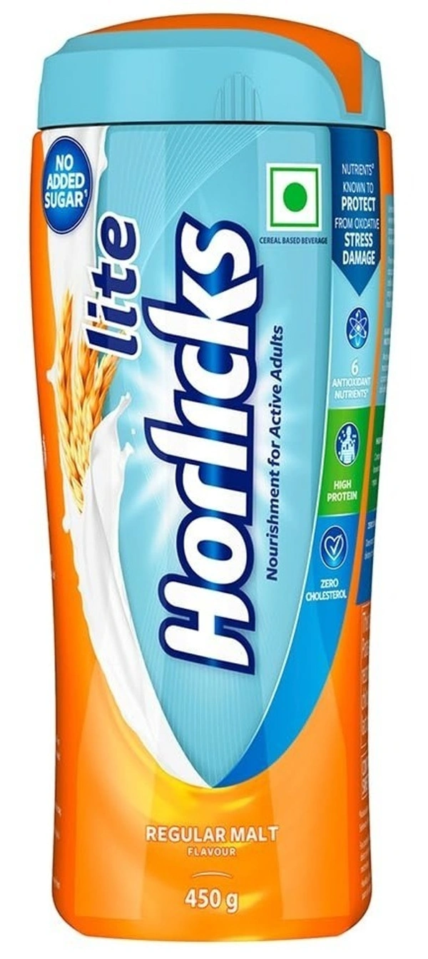 Horlicks Lite Health & Nutrition Drink - 450g Pet Jar - 450g