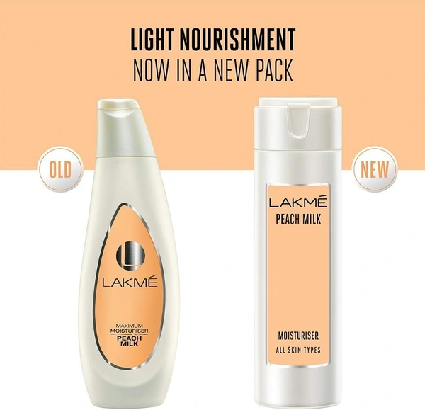 Lakme Peach Milk Moisturizer Body Lotion, 200 ml - 60 ml