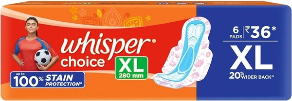 Whisper Choice Extra Long, 6 pads - #REF!