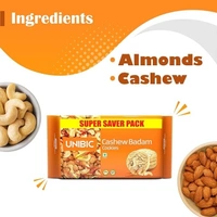 Unibic Biscuits Cashew Badam Cookies Packet, 500g - 500g