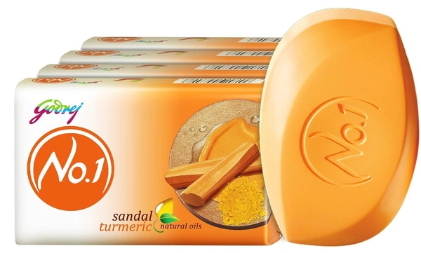 Godrej No.1 Sandal& Turmeric Bathing Soap, 400g - 400g