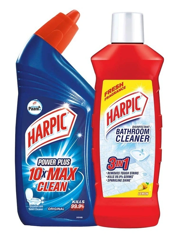 Harpic Disinfectant Bathroom Cleaner With Harpic Toilet Cleaner, 500 ml + 200 ml - 500 ml + 200 ml