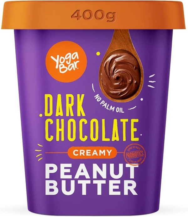 Yogar Bar Yoga Bar Dark Chocolate Peanut Butter Creamy& Chocolatey Jar, 400g - 400g