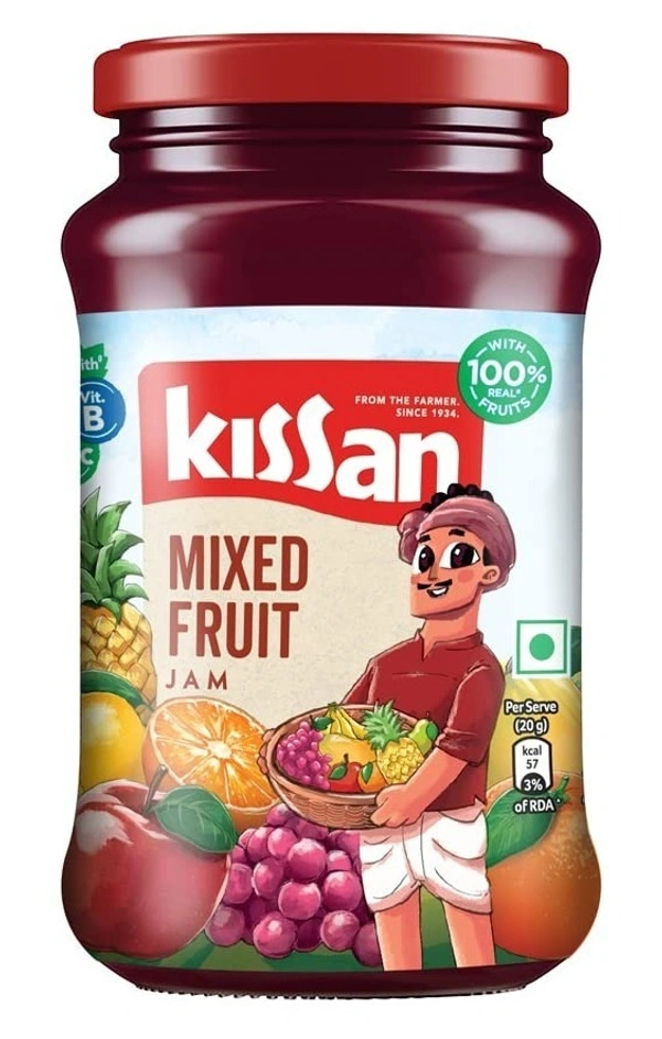 Kissan Mixed Fruit Jam Jar, 500g - 500g