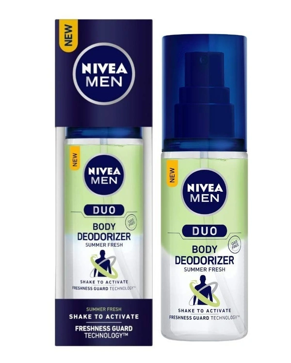 Nivea Men Duo Body Deodorizer Summer Fresh - 100ml - 100ml