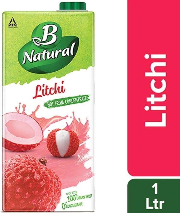 B Natural Juice Litchi Luscious, 1L Carton - 1L