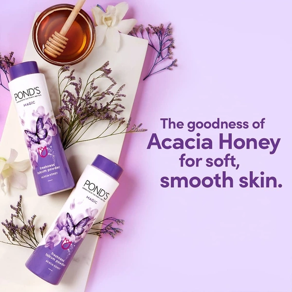 Pond's Magic Freshness Talc Acacia Honey, 100g - 100g
