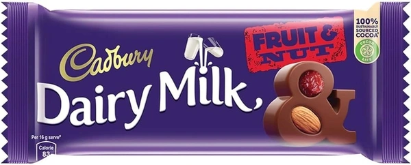 Dairy Milk Cadbury Dairy Milk Silk Chocolate Bar Fruit& Nut, 80g
