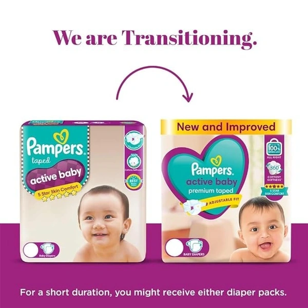 Pampers Active Baby Medium Size Diapers (90 Nos)
