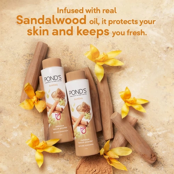 Pond's Sandal Radiance Talcum Powder, 300g - 300g