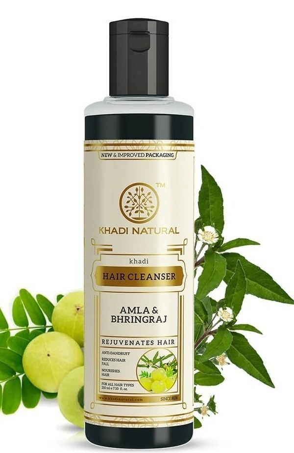 Khadi Herbal Amla and Bhringraj Hair Cleanser, 210 ml - 210 ml