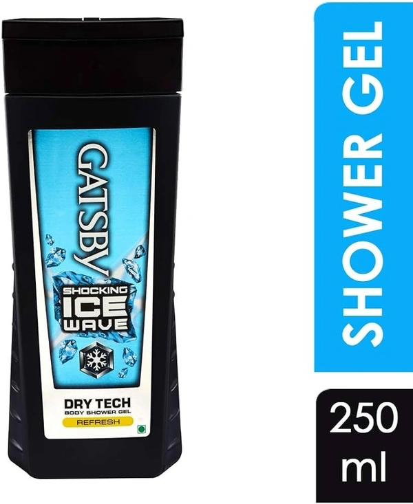 Dove Dry Tech Body Shower Gel Ice Wave Shocking, 250ml - 250ml