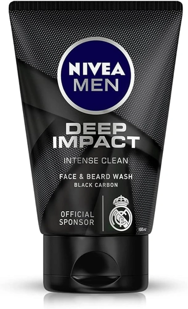 Nivea Men Deep Impact Face / Beard Wash, 100 ml