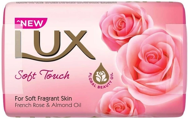 Lux Soft Touch French Rose and Almond Oil Soap Bar, 450g - 450g