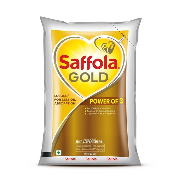 Saffola Gold Refined Cooking oil | Blended Rice Bran & Sunflower oil - oil