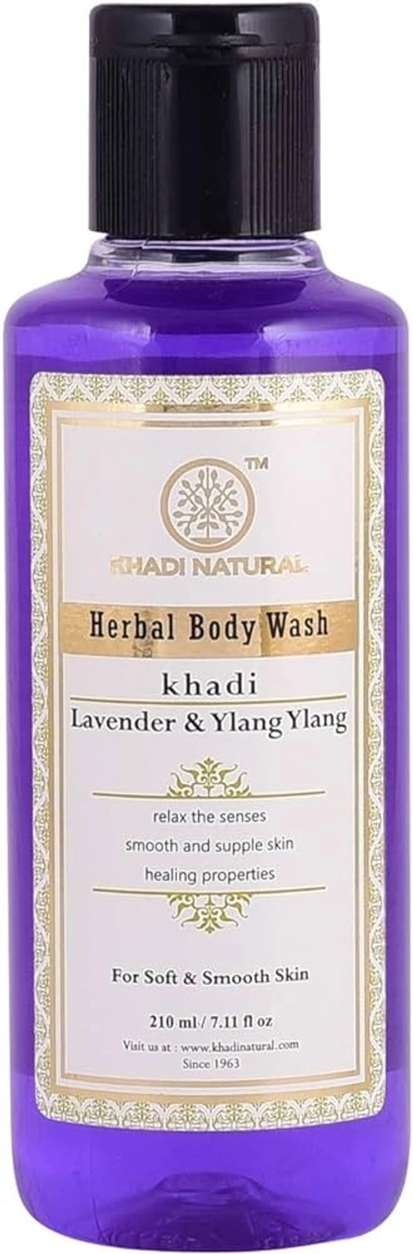 Khadi Herbal Lavender and Ylang Body Wash, 210 ml - 210 ml