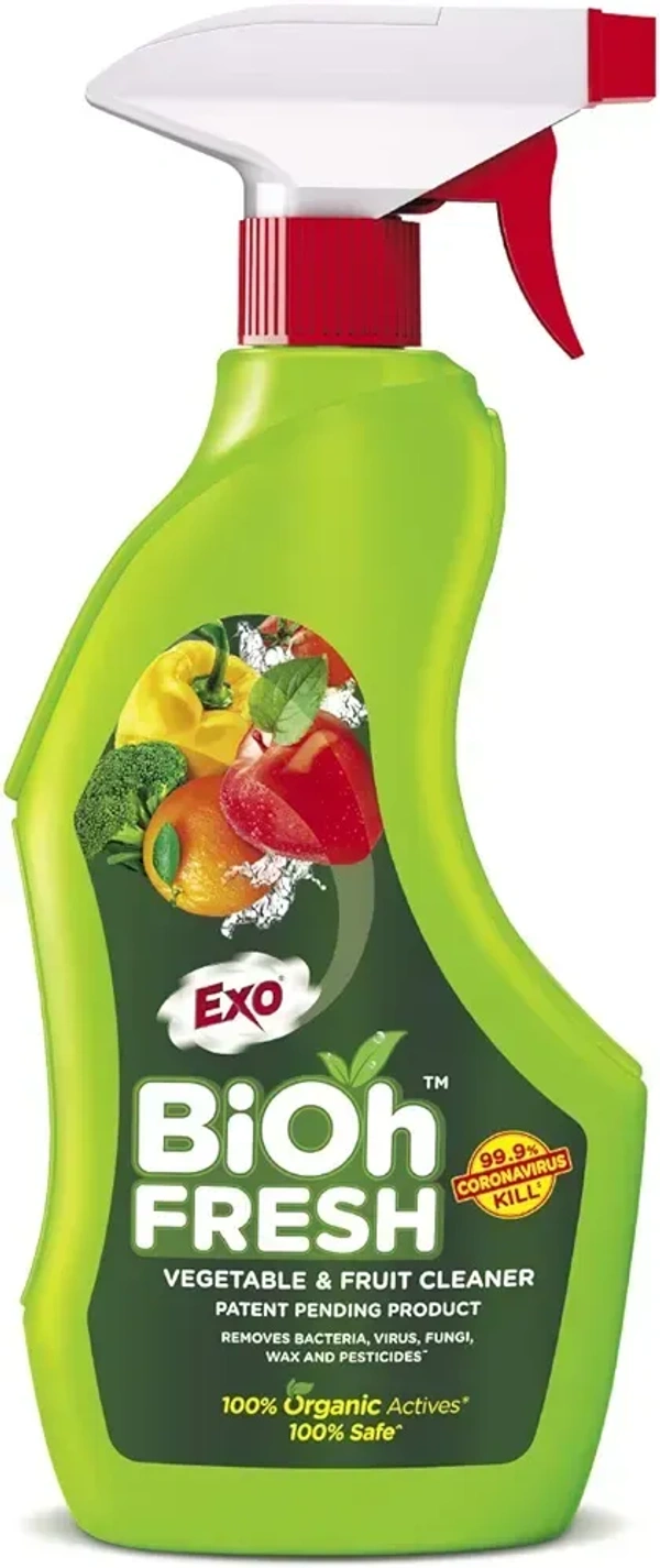 Exo Bio Fresh Vegetable& Fruit Cleaner 100% Organic Actives 100% Safe Spray Bottle, 500 ml - 500 ml