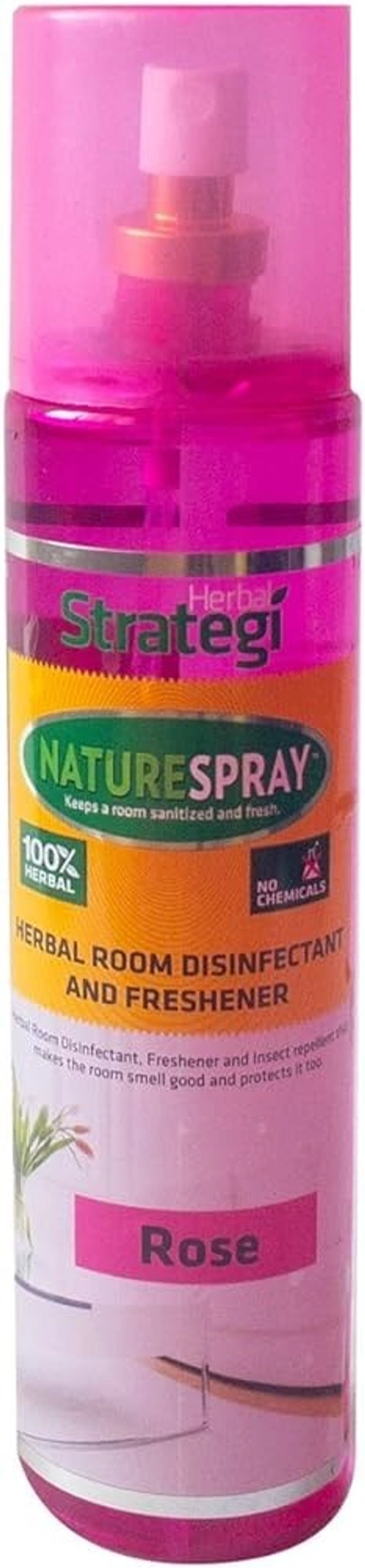 Herbal Strategy Rose Natural Room Disinfectant And Freshner, 250ml - 250ml
