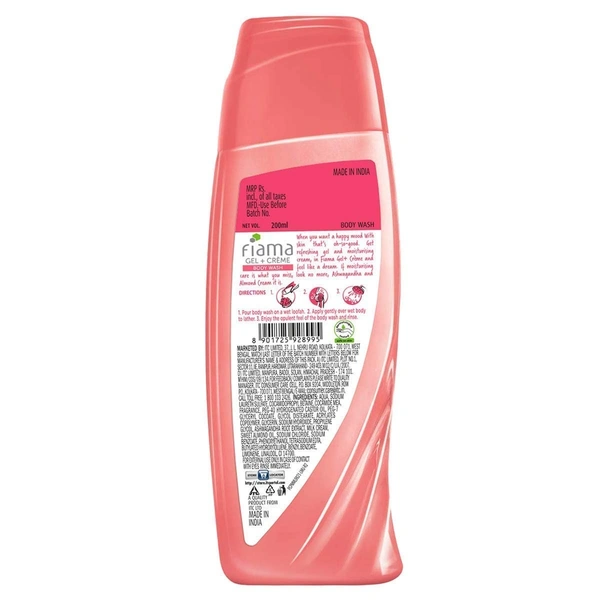 Fiama Gel + Creme Body Wash, Ashwagandha& Almond Cream, 200 ml - 200ml