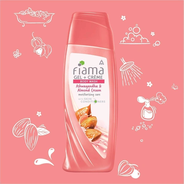 Fiama Gel + Creme Body Wash, Ashwagandha& Almond Cream, 200 ml - 200ml