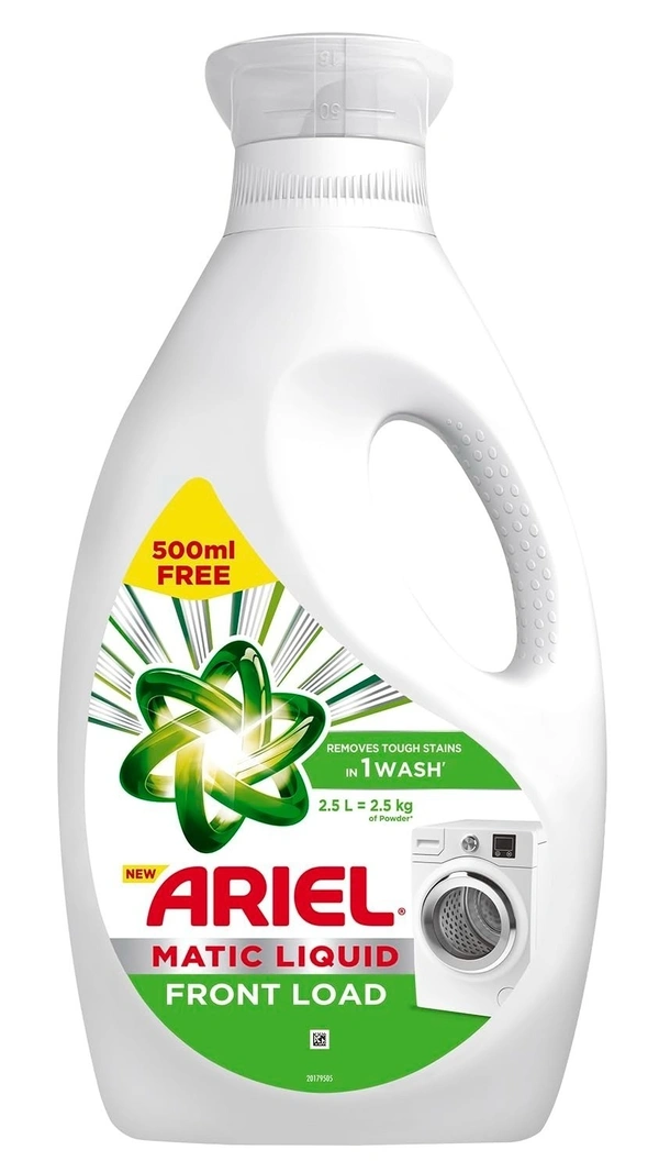 Ariel Matic Liquid Detergent Front Load Bottle (500 ml Free), 2.5 ltr - 2.5 ltr