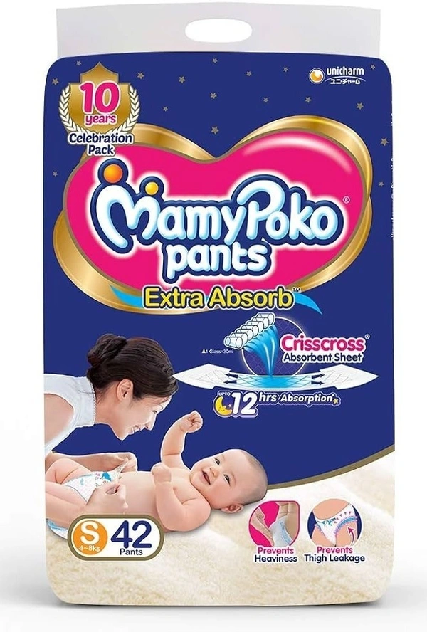 Mamy Poko MamyPoko Pants Extra Absorb Small, 4 pants