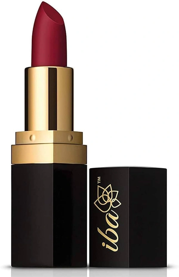 Iba PureLips Long Stay Matte Lipstick M08 Burgundy Red, 4g - 4g