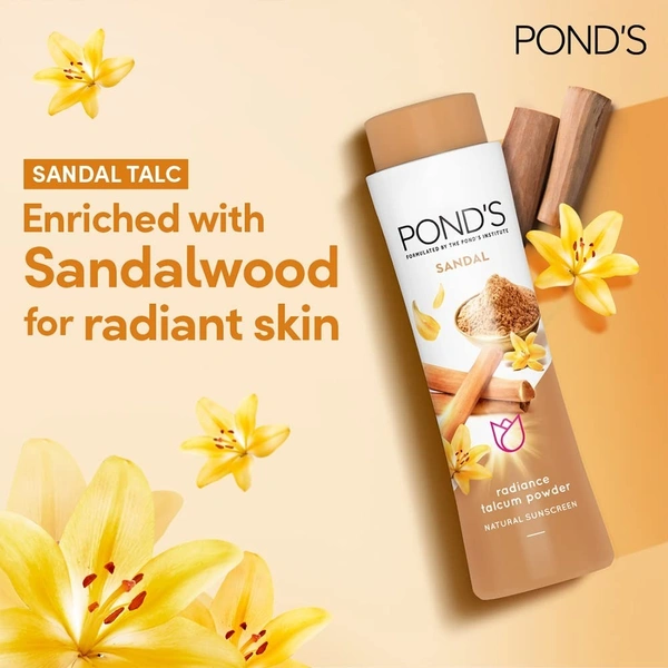 Pond's Sandal Radiance Talcum Powder, 300g - 300g