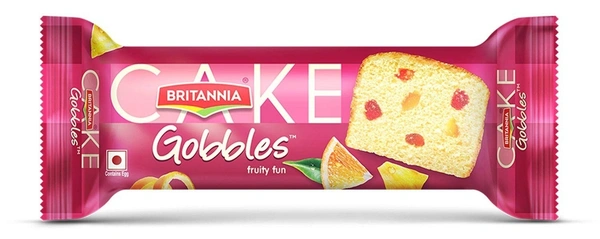 Britannia Cake Gobbles Fruity Fun, 55g - 55g