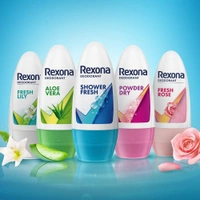 Rexona Deodorant Roll On Shower Fresh Underarm Odour  Protection, 50 ml - 50 ml