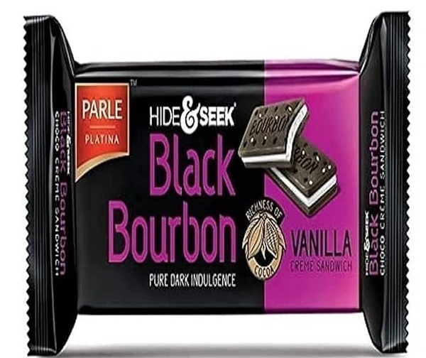 Parle Platina Hide& Seek Black Bourbon Vanilla Cr�me Sandwich, 120g - 120g