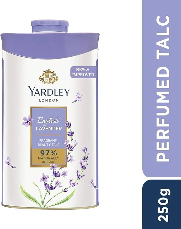 Yardley London English Lavender Perfumed Talc, 250g - 250g