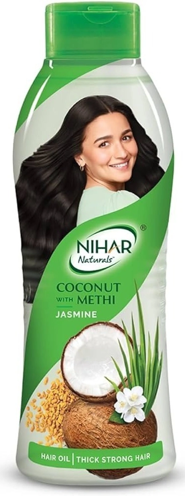 Nihar Naturals Coconut Hair Oil  Enriched With Methi Jasmine, 400 ml - 400 ml