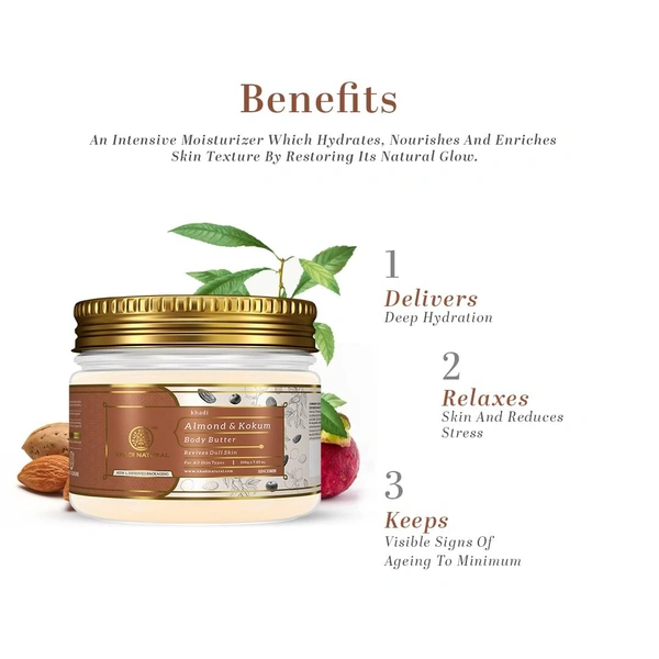 Khadi Herbal Almond And Kokum Body Butter, 200g - 200g