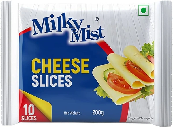 Milky Mist Cheese Slices Pack, 200g - 200g