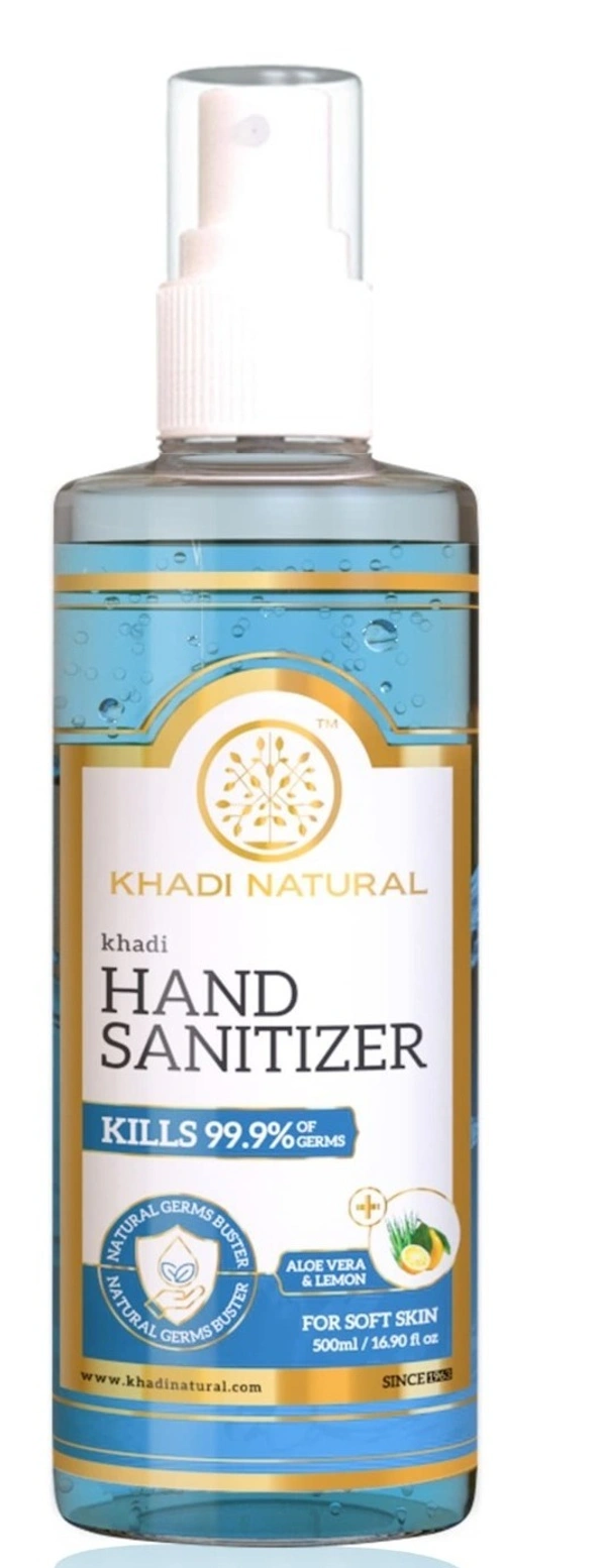 Khadi Herbal Hand Sanitizer (70% Alcohol Liquid) With Mist Spray, 500 ml